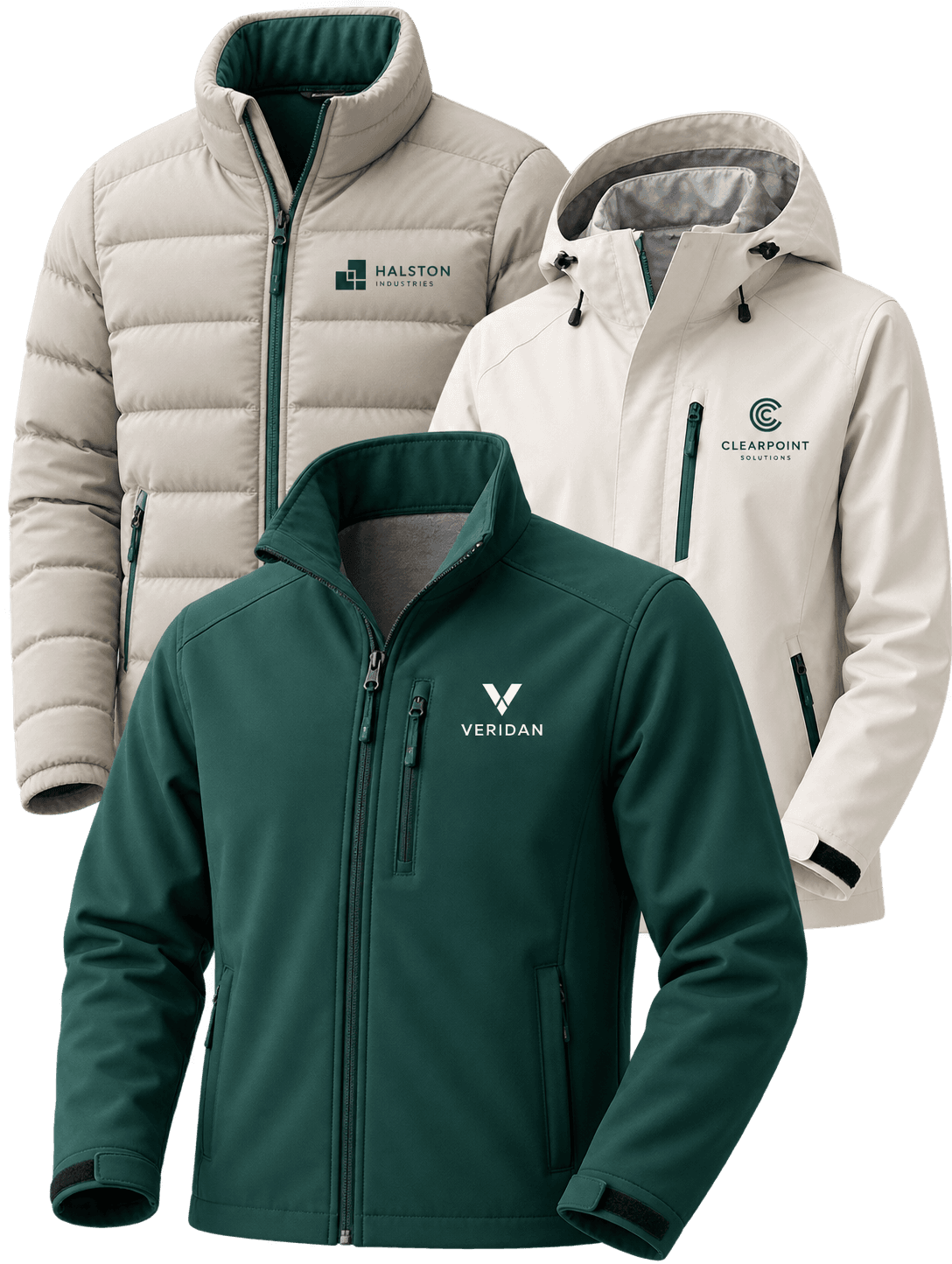 Custom jackets with embroidered logos