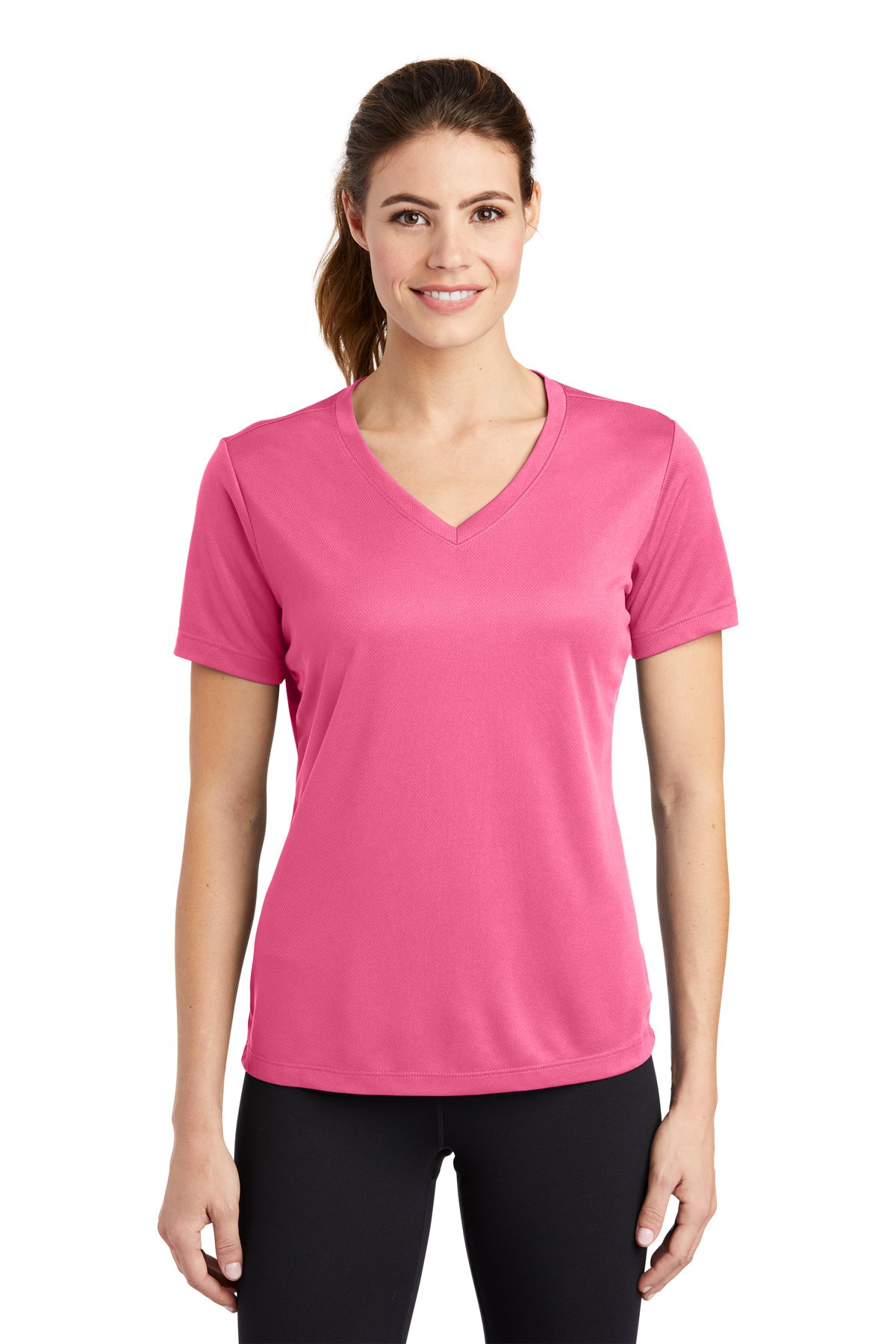 Sport-Tek Ladies PosiCharge RacerMesh V-Neck Tee