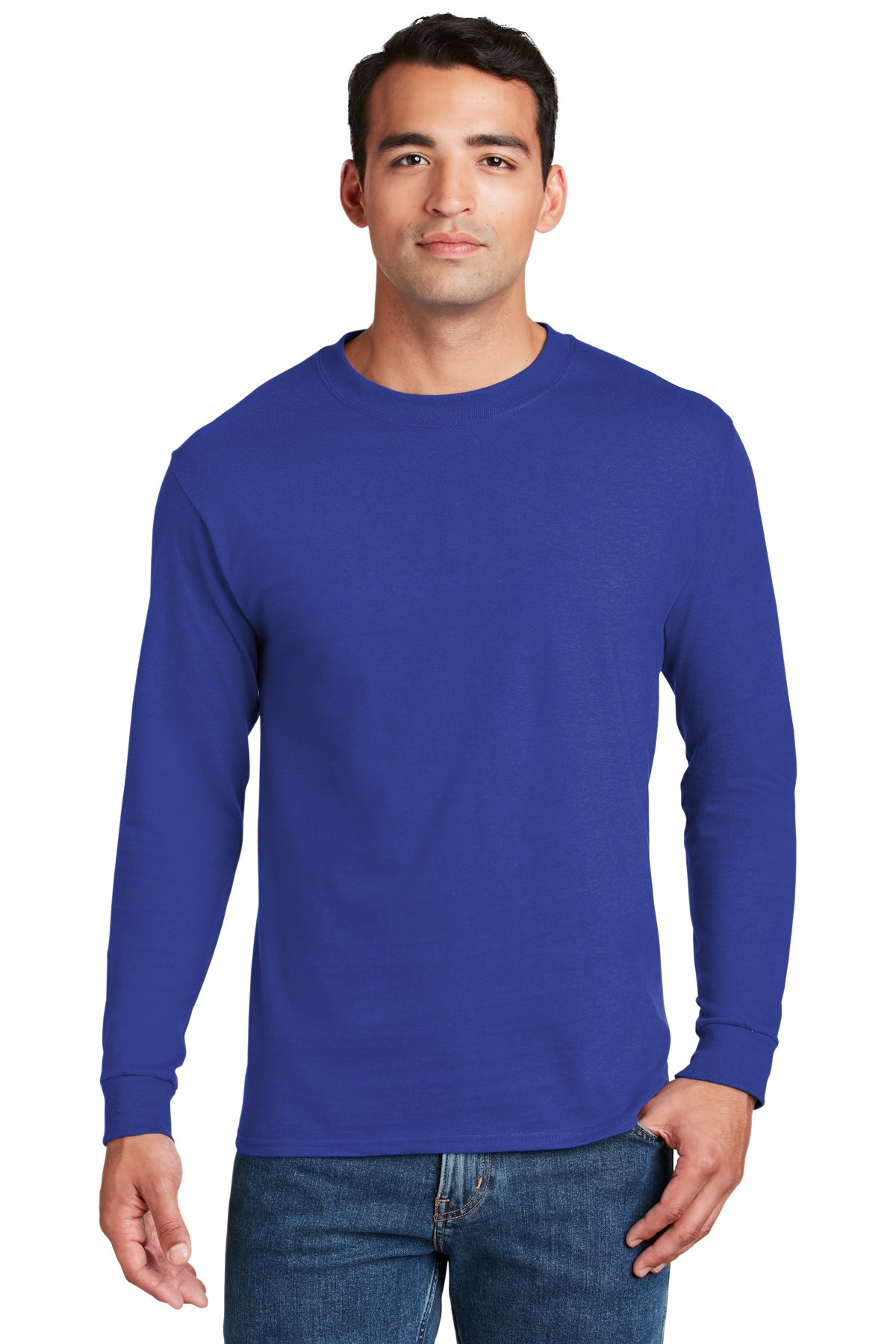 Hanes Beefy-T – 100% Cotton Long Sleeve T-Shirt