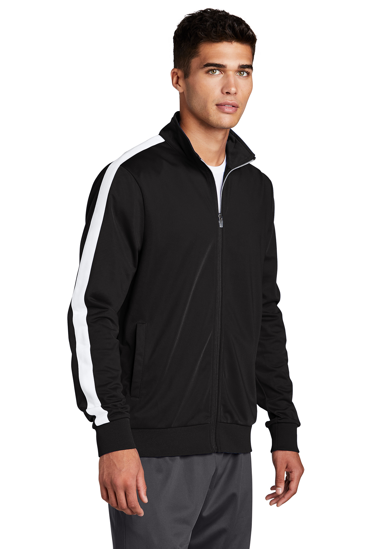 Sport tek tricot track jacket sale