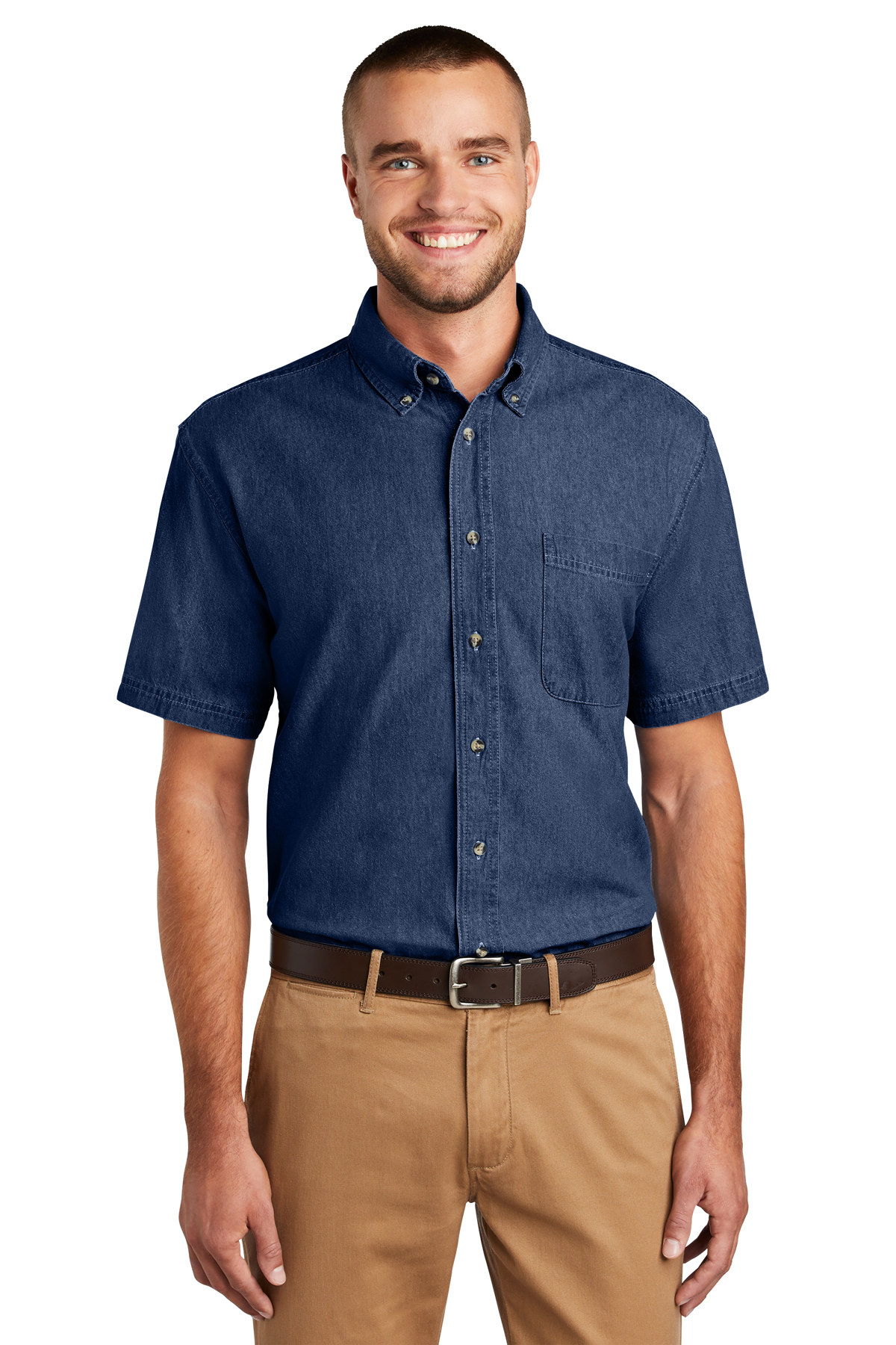 Short Sleeve Value Men's Denim Shirt