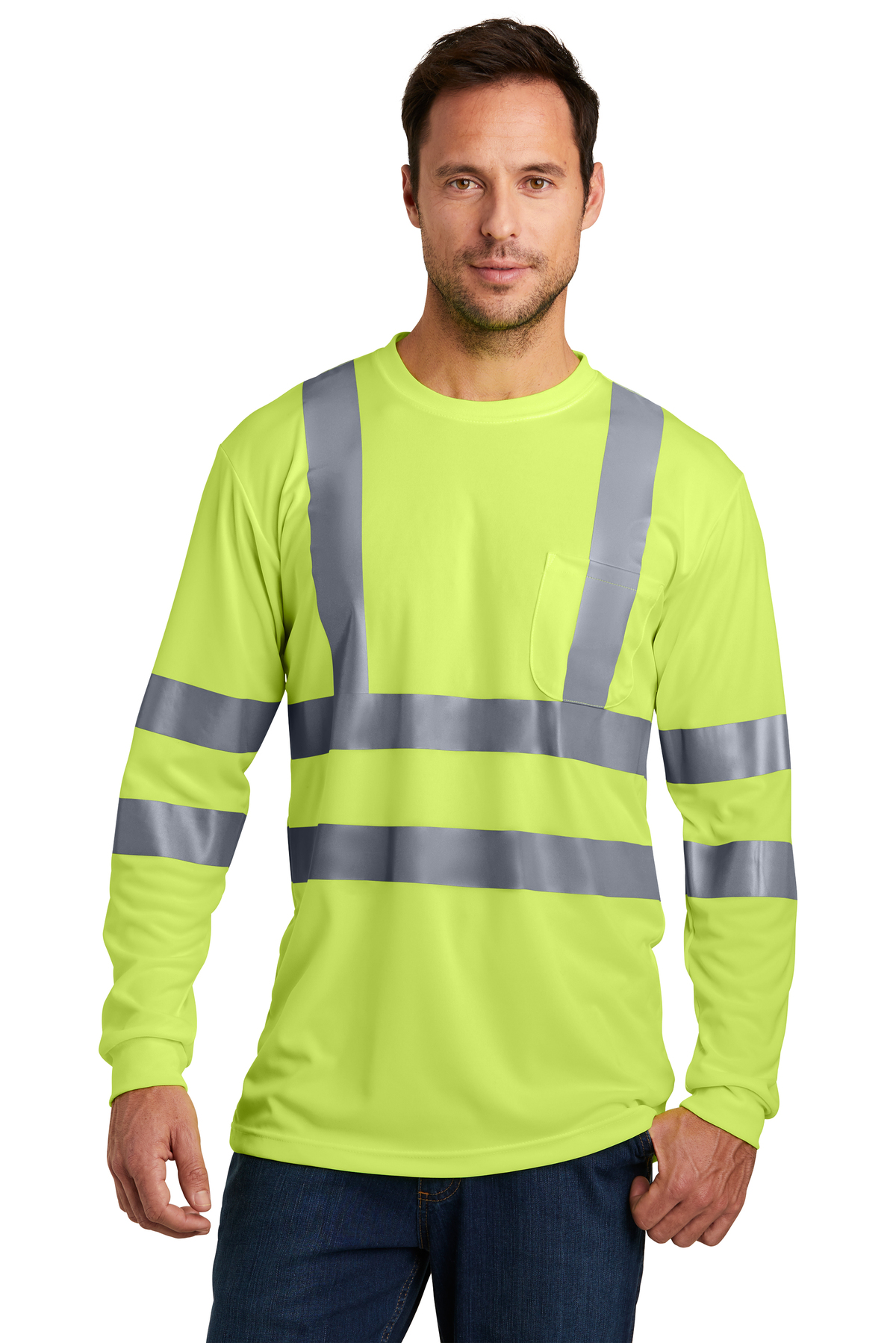 CornerStone – ANSI 107 Class 3 Long Sleeve Snag-Resistant Reflective T-Shirt